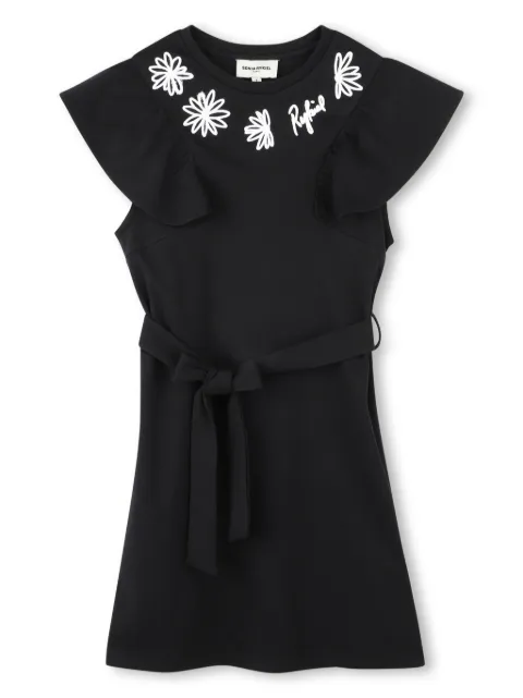 SONIA RYKIEL ENFANT Vestido com logo bordado