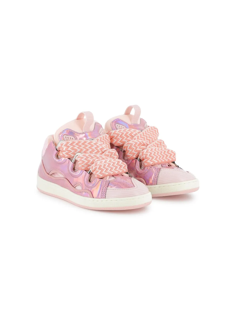 Lanvin Enfant panelled sneakers Pink