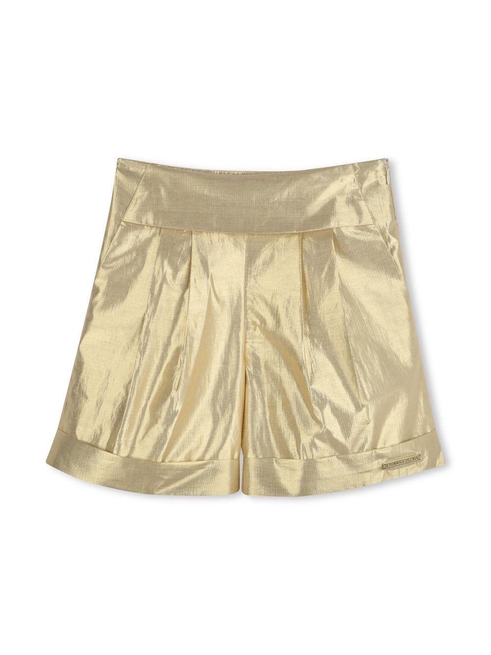 Karl Lagerfeld Kids metallic-finish shorts - Gold