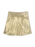 Karl Lagerfeld Kids metallic-finish shorts - Gold