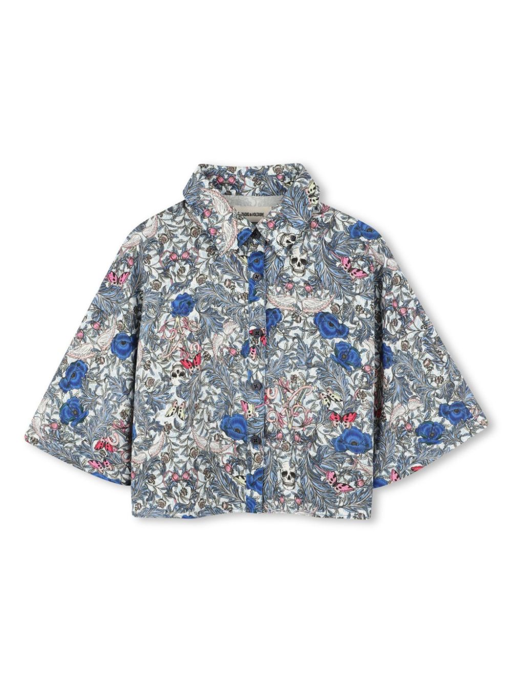 Zadig & Voltaire Kids graphic-print blouse - Blue