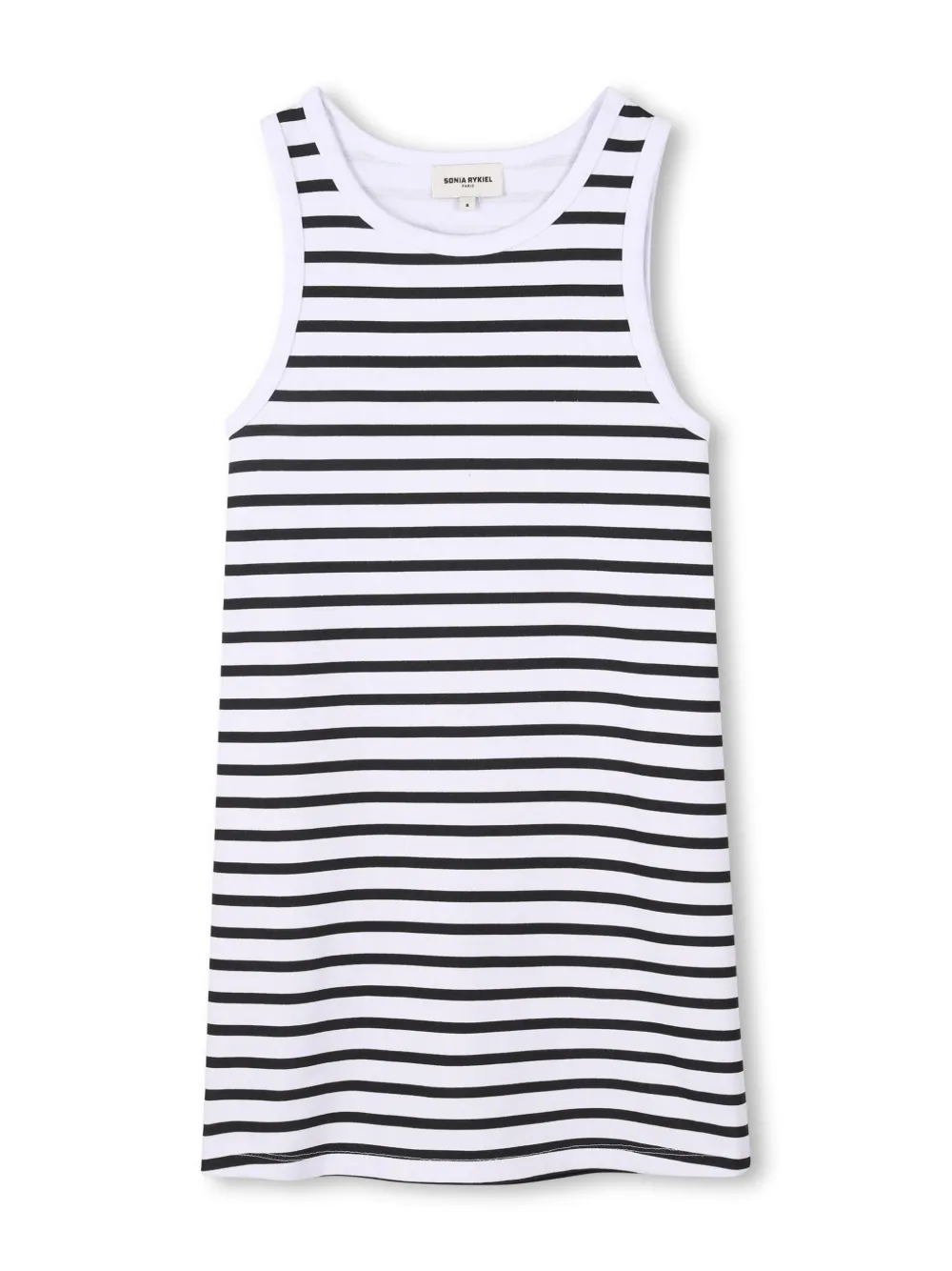 SONIA RYKIEL ENFANT Gestreepte mini-jurk Zwart