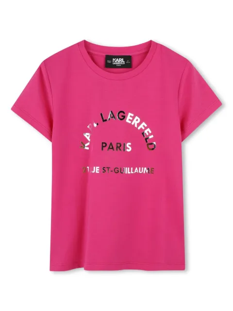 Karl Lagerfeld Kids playera con logo estampado