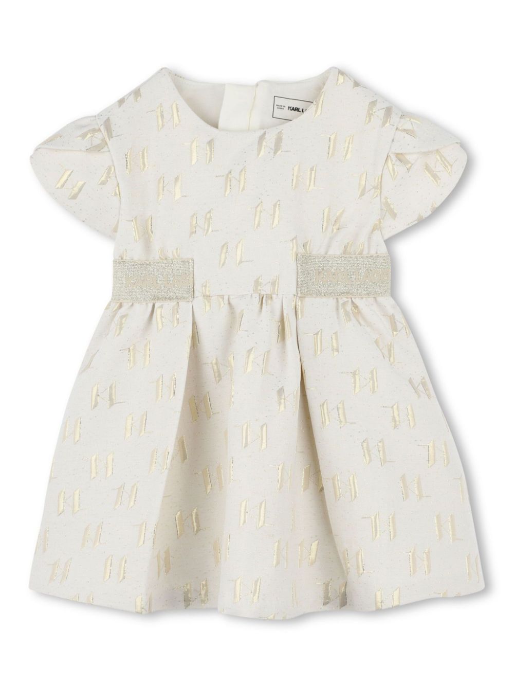 Karl Lagerfeld Kids logo-embroidered dress - White