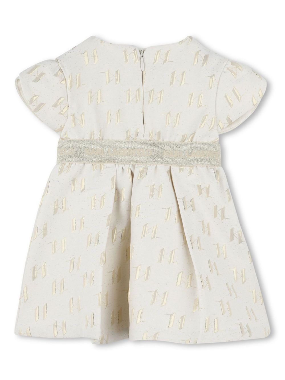 Karl Lagerfeld Kids logo-embroidered dress - White