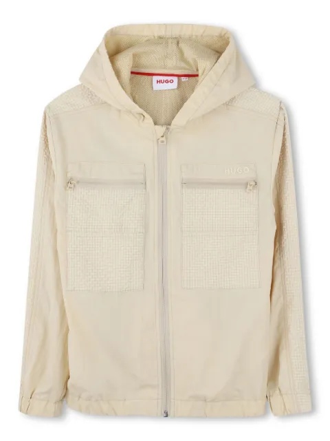HUGO KIDS logo-stamp jacket