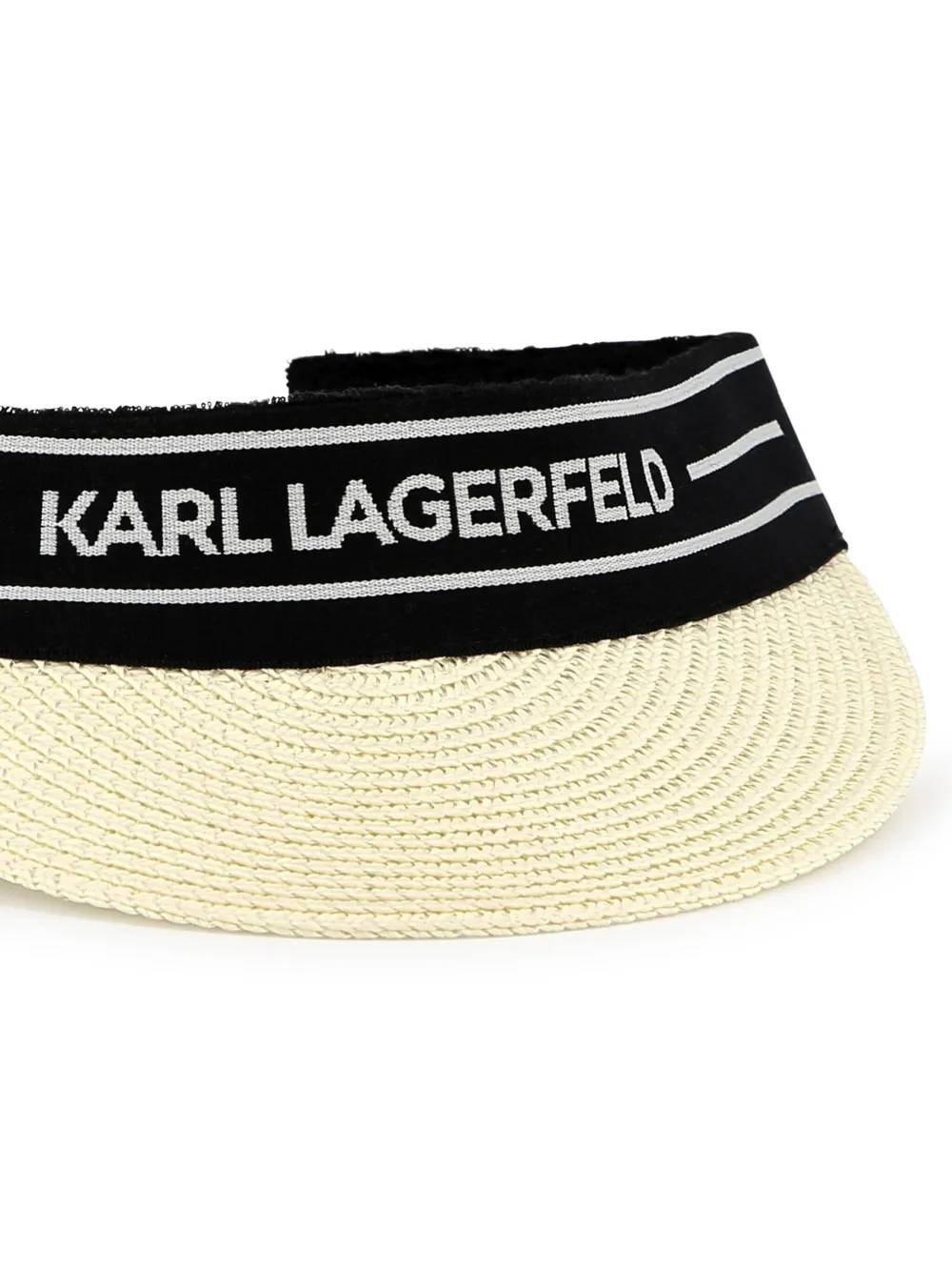 Karl Lagerfeld Logo Visor Cap In Black