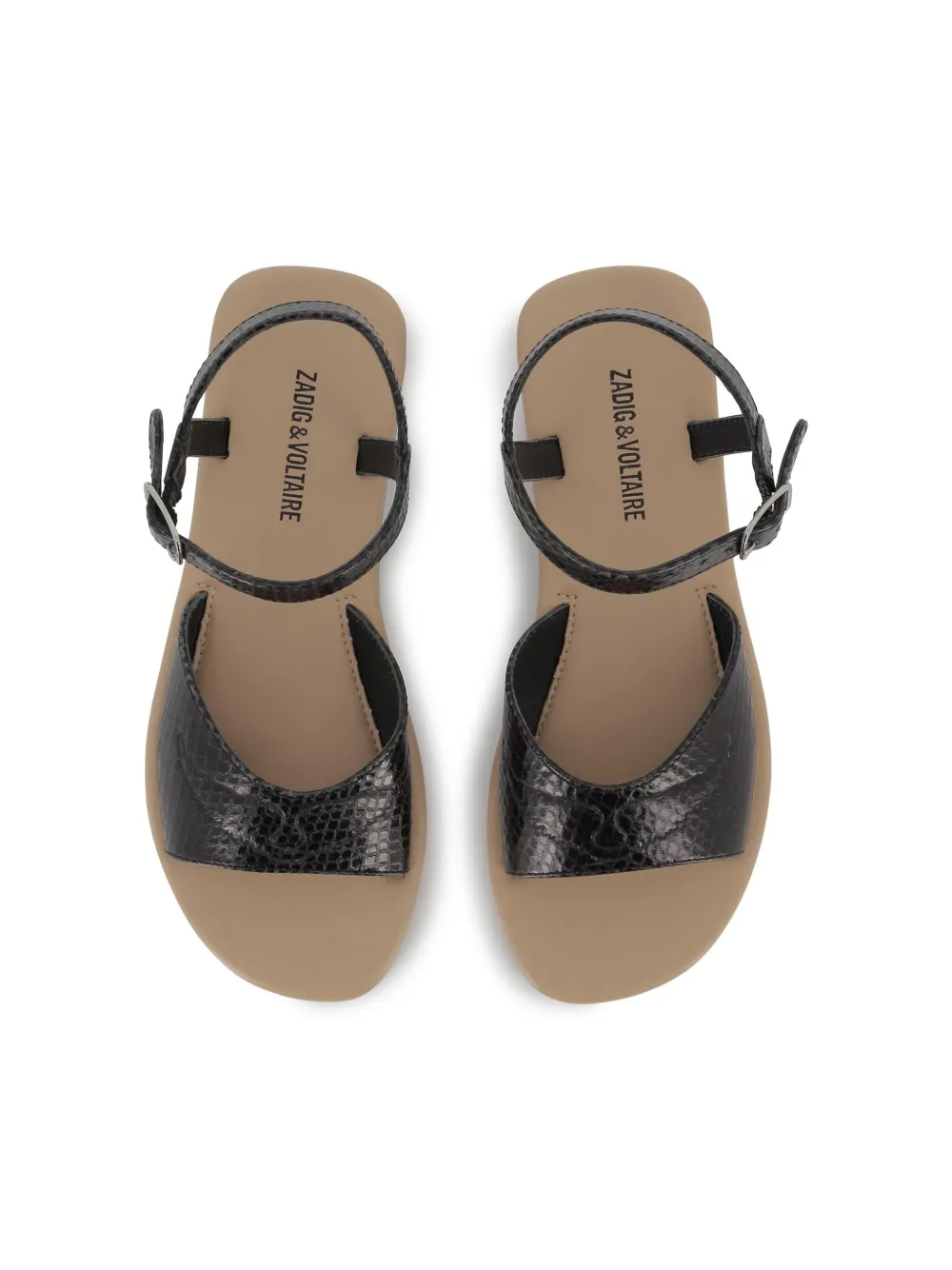 Zadig & Voltaire Kids Leren sandalen Zwart