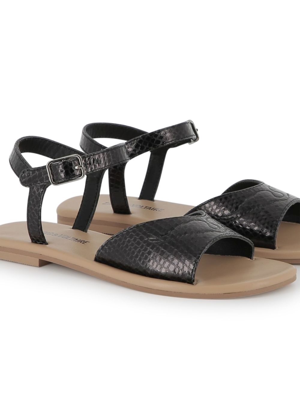 Zadig & Voltaire Kids Leren sandalen - Zwart