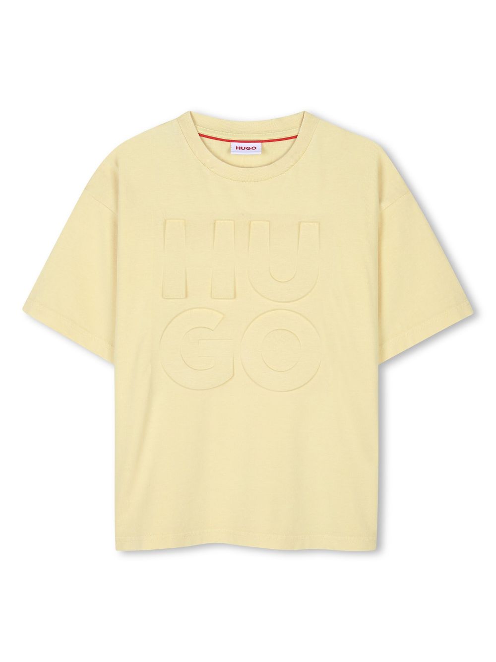 HUGO KIDS logo-embossed T-shirt - Yellow