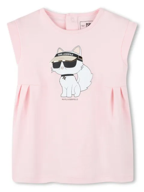Karl Lagerfeld Kids Vestido com estampa Choupette