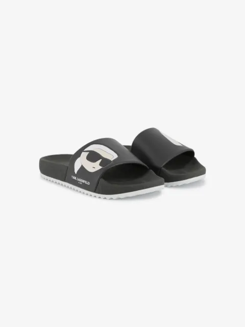 Karl Lagerfeld Kids flip flops con estampado Ikonik Karl