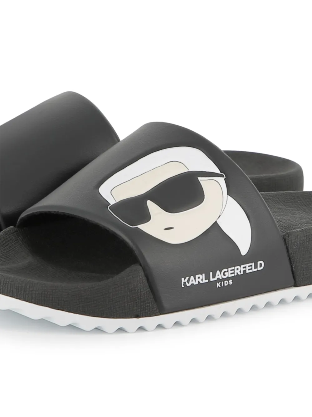 Karl Lagerfeld Kids Ikonik Karl-print slides Black