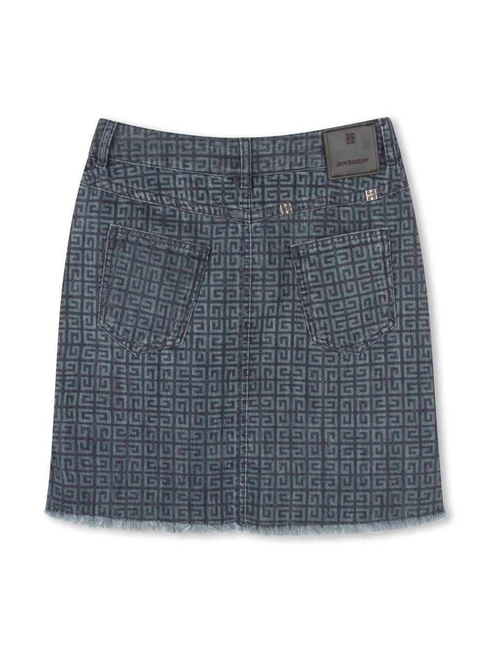 Givenchy Kids 4G denim skirt - Blue