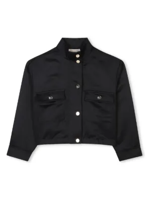 Dolce & Gabbana Kids Studded Leather Biker Jacket | Black | FARFETCH