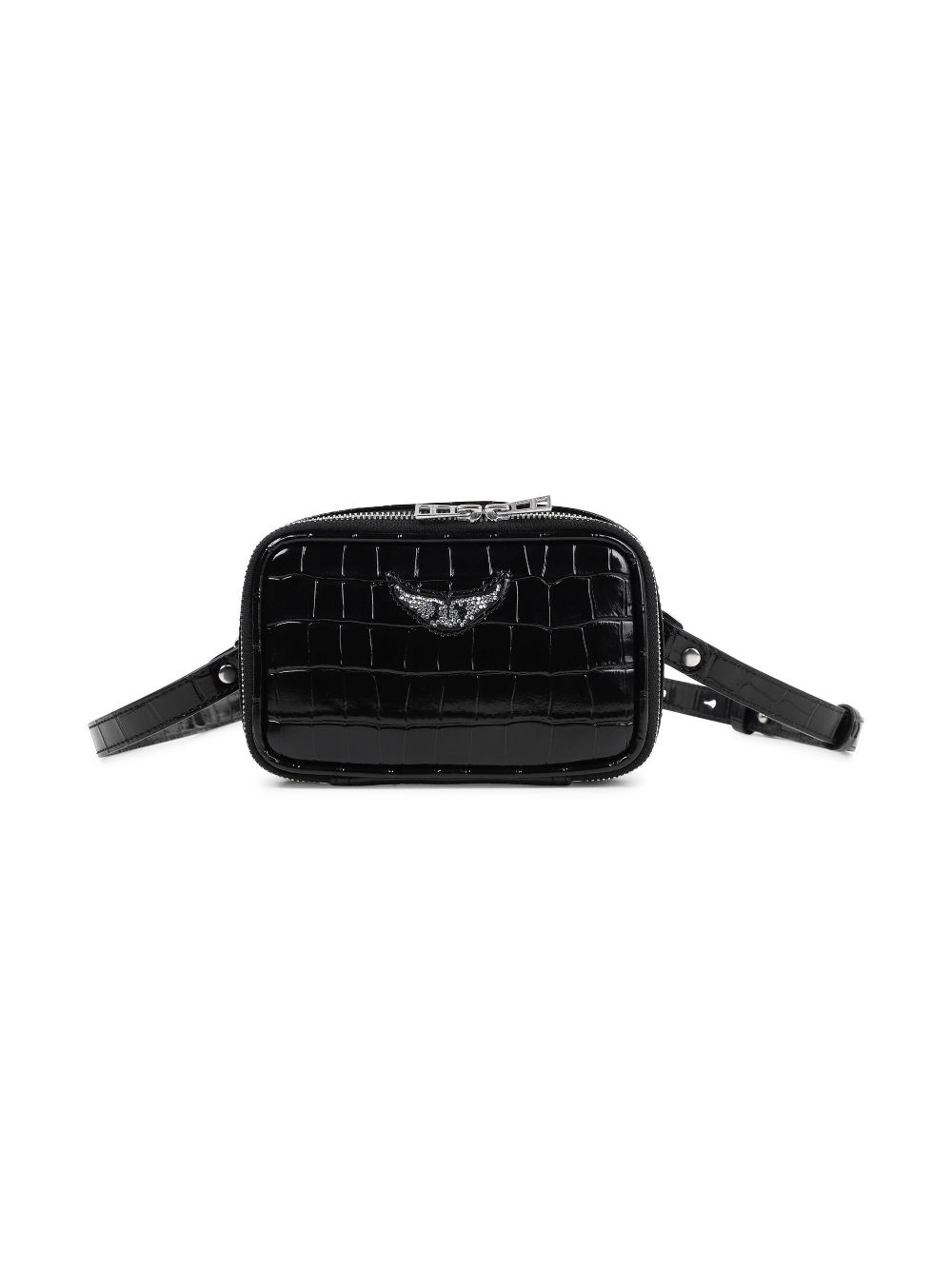 Zadig & Voltaire Kids Wings-embellished shoulder bag - Black