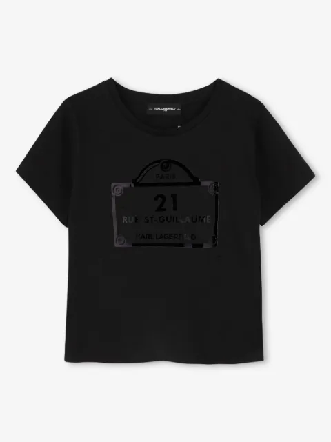 Karl Lagerfeld Kids playera con logo estampado