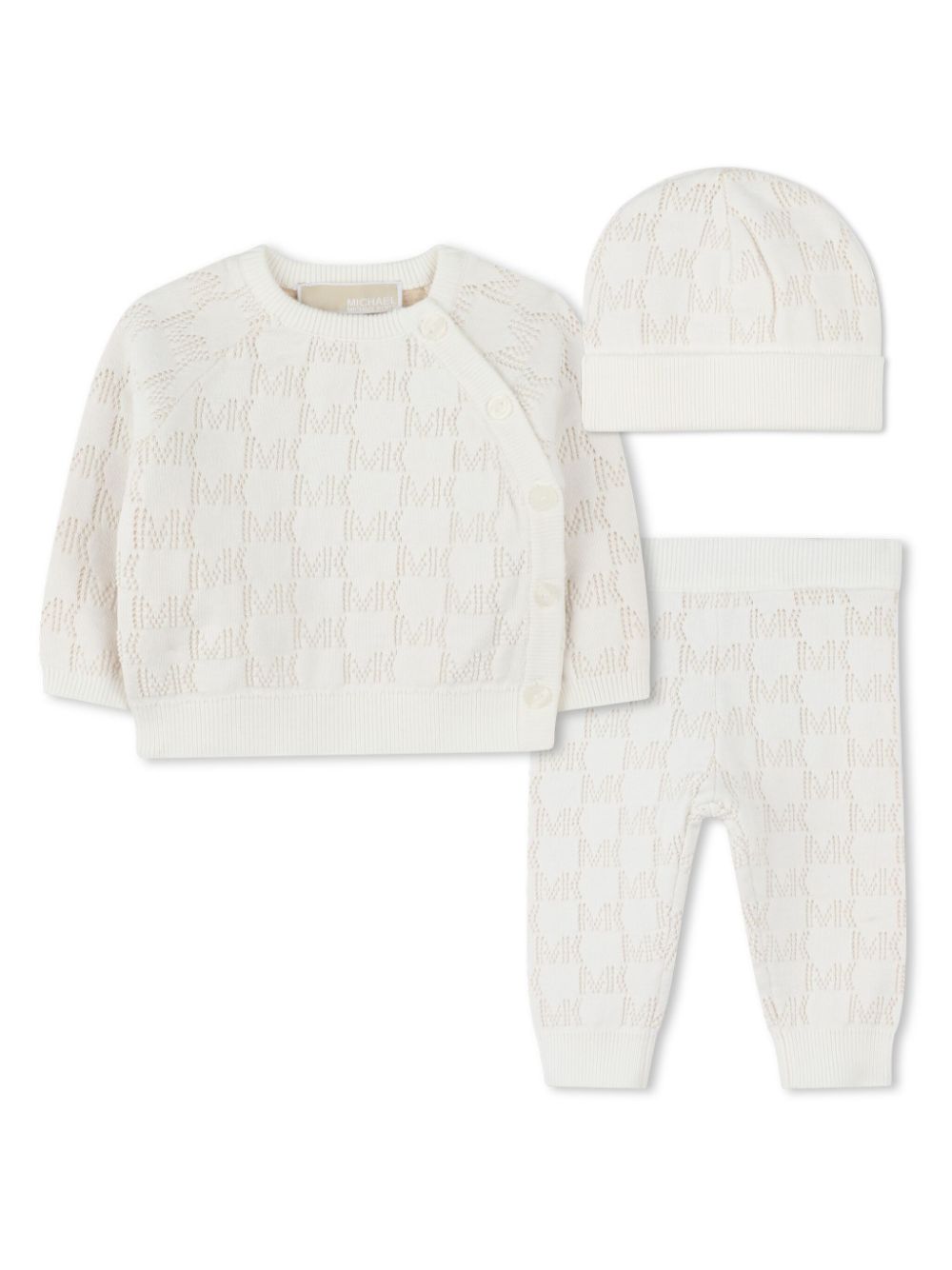 Michael Kors Kids knitted three-piece set - White