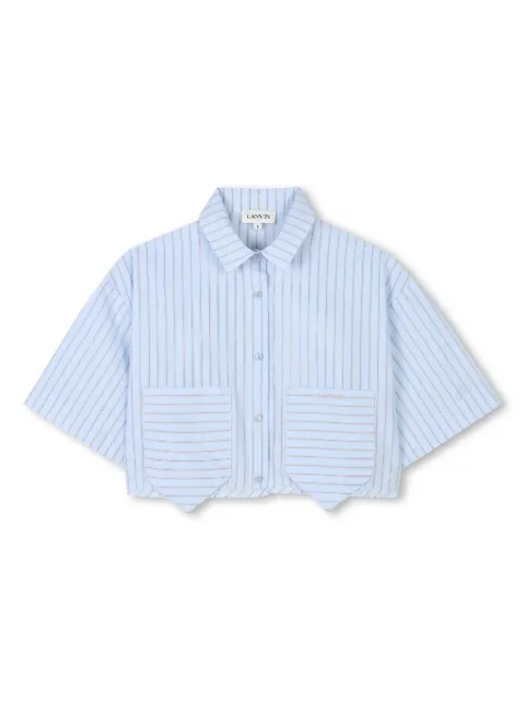 Lanvin Enfant set de shorts de algodón con motivo de rayas