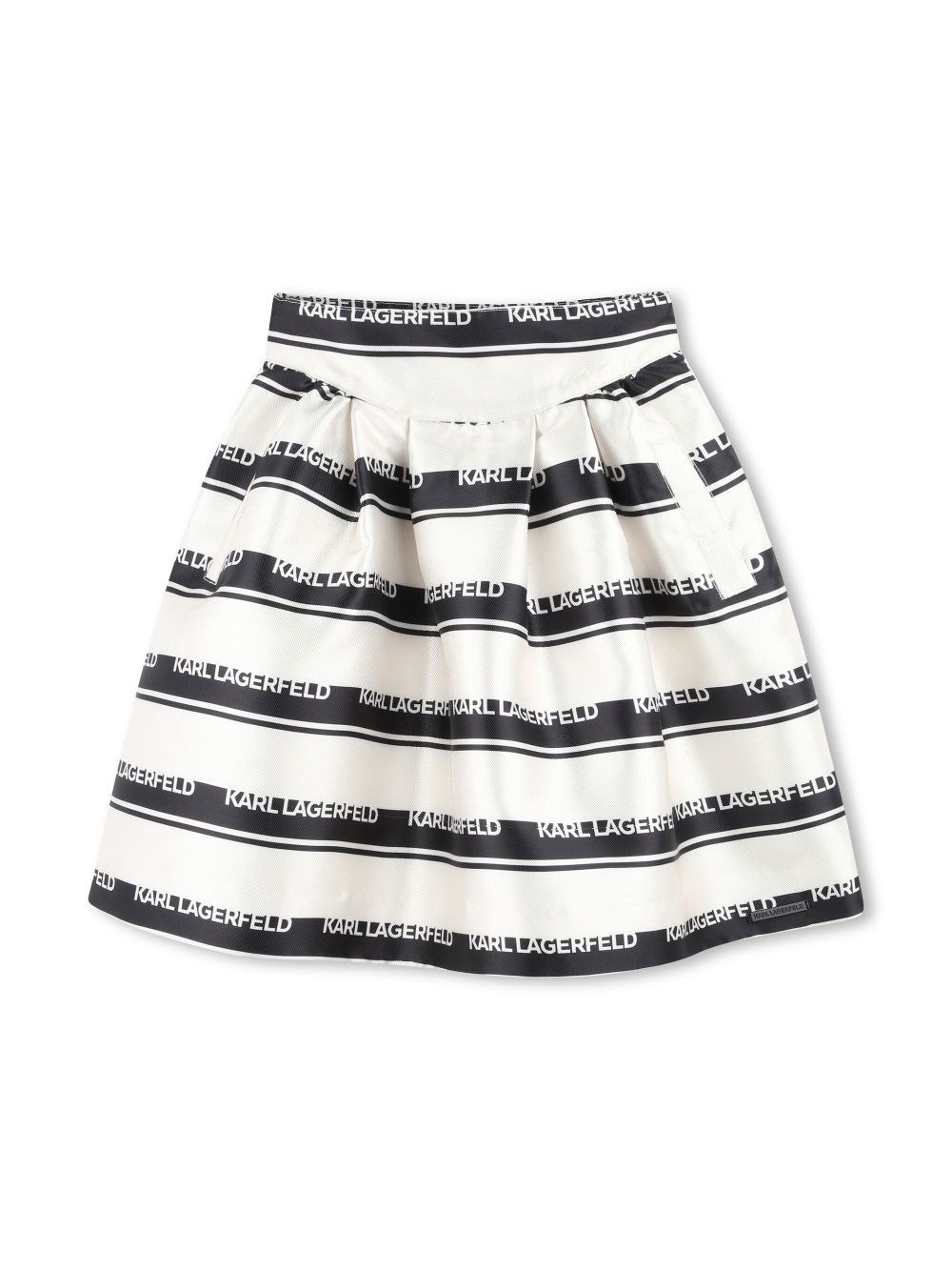 Karl Lagerfeld Kids logo-jacquard skirt - Neutrals