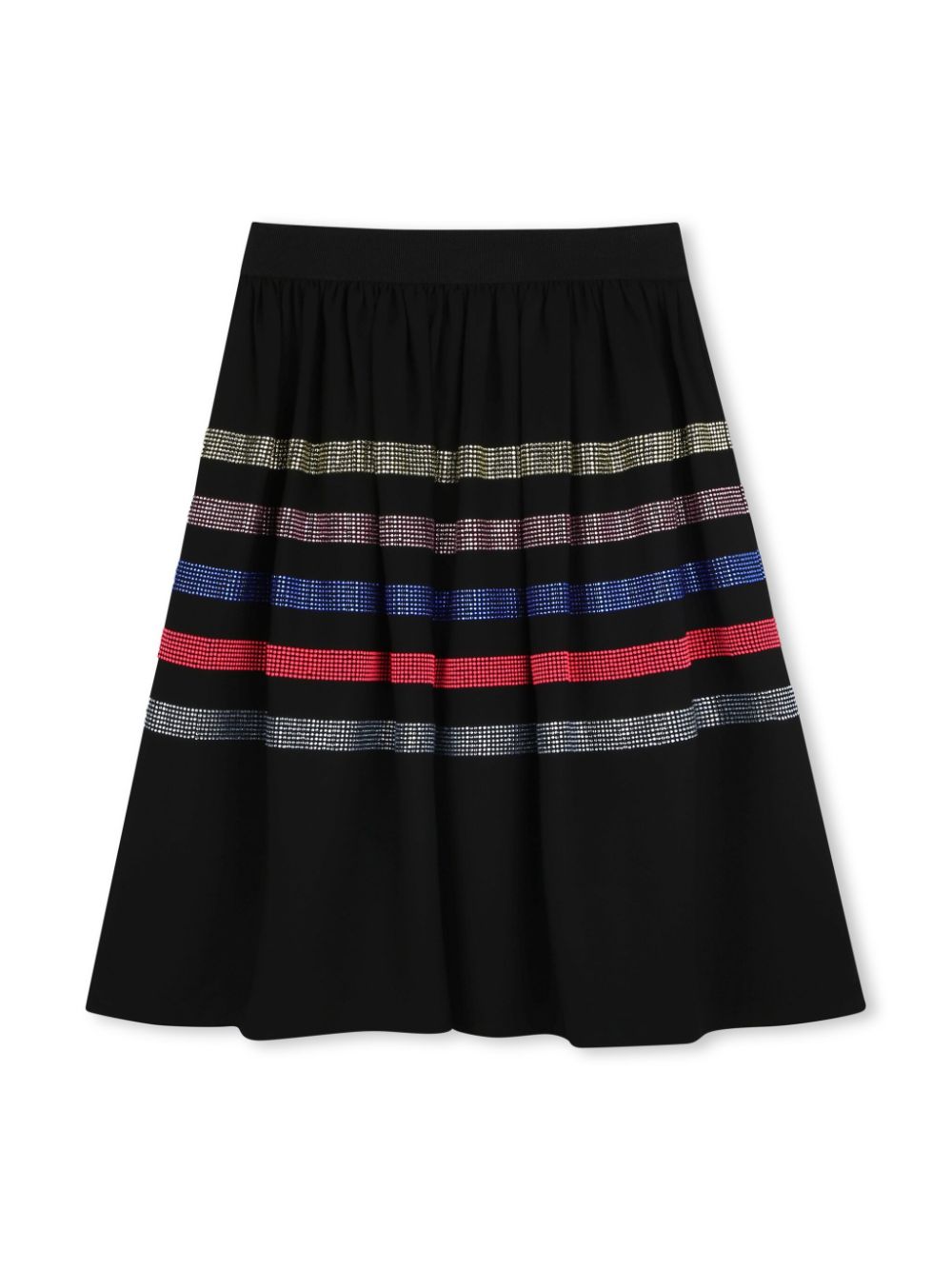 SONIA RYKIEL ENFANT Gestreepte midi-rok - Zwart