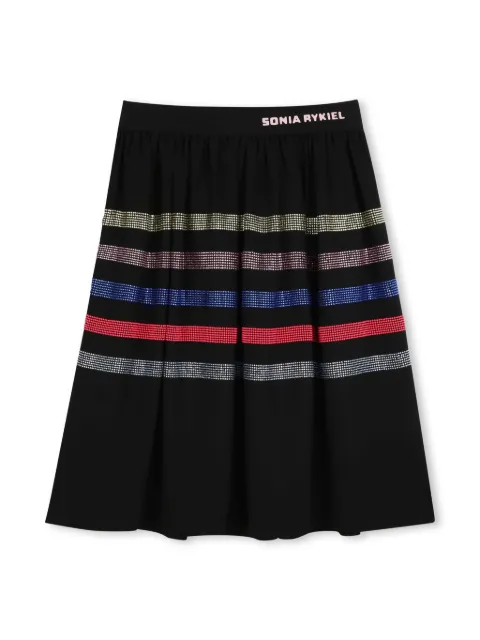 SONIA RYKIEL ENFANT Saia midi com padronagem de listras