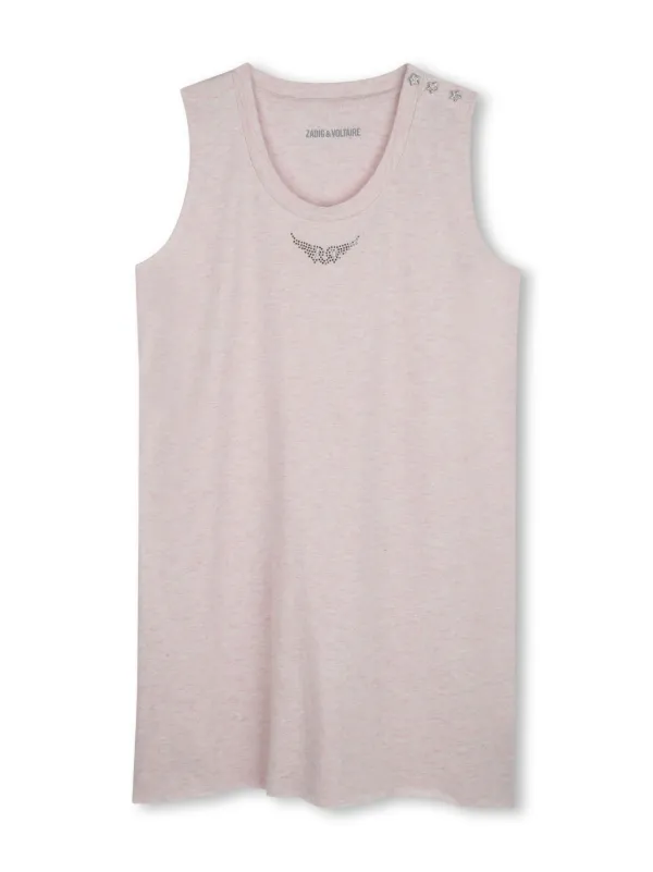 strapless open back dress Mini Dress in Pink with Ruffle Tiered Skirt main image 1