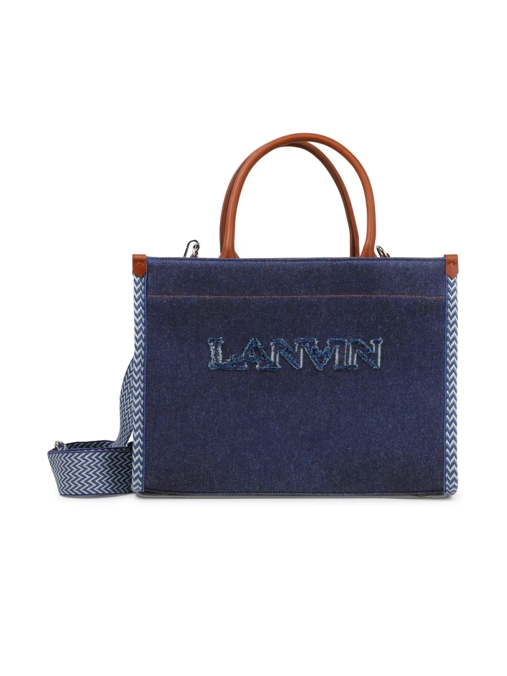 Lanvin Enfant Schoudertas met geborduurd logo Blauw