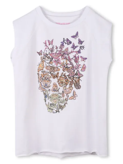 Zadig & Voltaire Kids butterfly-print tank top