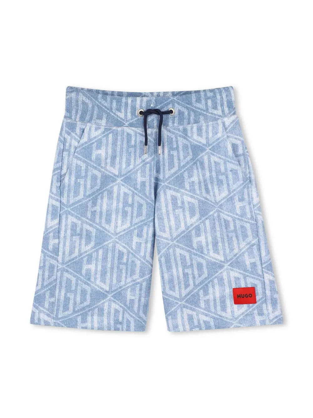 HUGO KIDS Shorts met logoprint Blauw