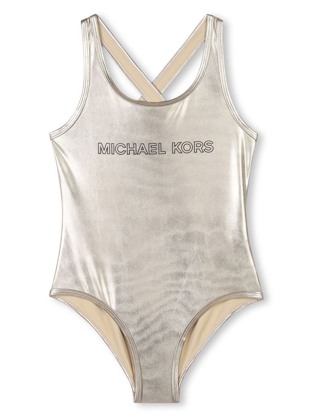 Michael Kors Kids metallic swimsuit - Gold