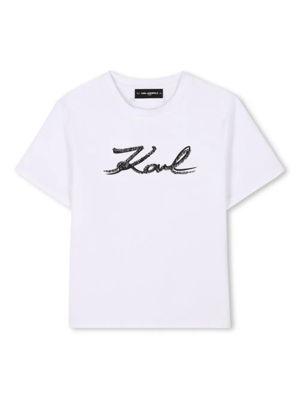 Karl Lagerfeld Kids T-shirt met logoprint Wit