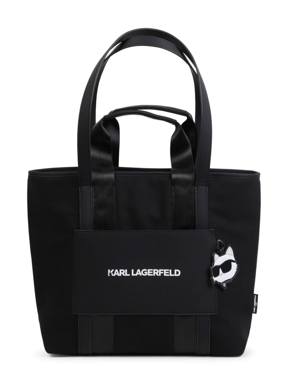 Karl Lagerfeld Kids Choupette-appliqué tote bag - Black