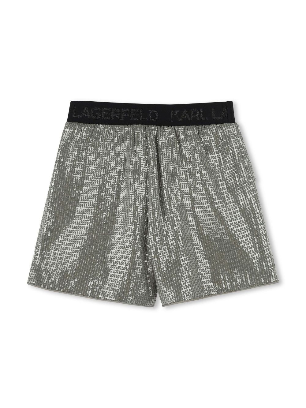 Karl Lagerfeld Kids Shorts verfraaid met pailletten - Groen