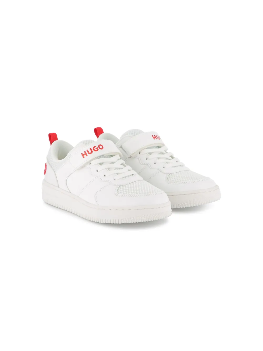 HUGO KIDS logo-print sneakers White