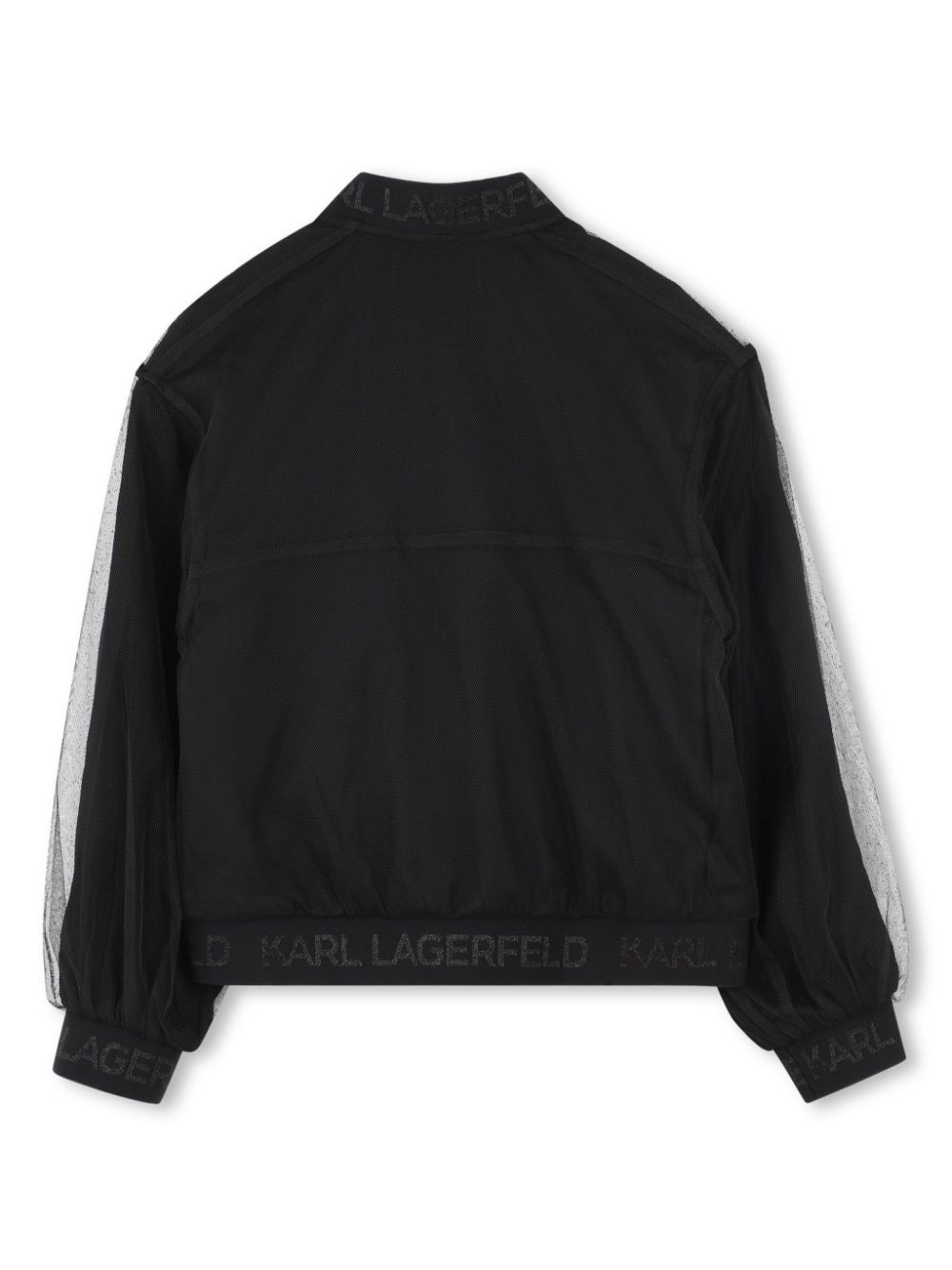 Karl Lagerfeld Kids Sweater met logopatch - Zwart