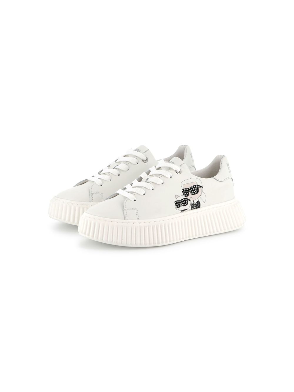 Karl Lagerfeld Kids Ikon Karl & Choupette sneakers White