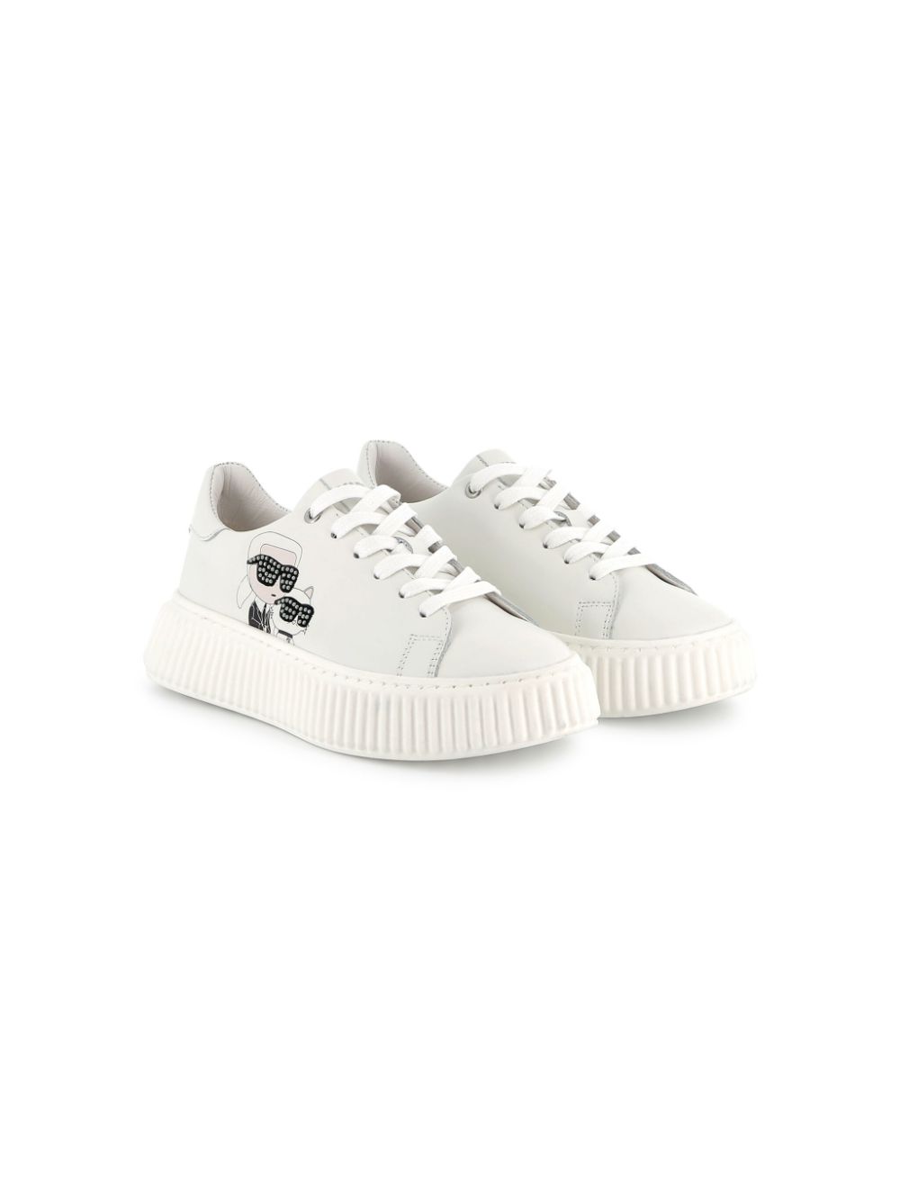 Karl Lagerfeld Kids Ikon Karl & Choupette sneakers White