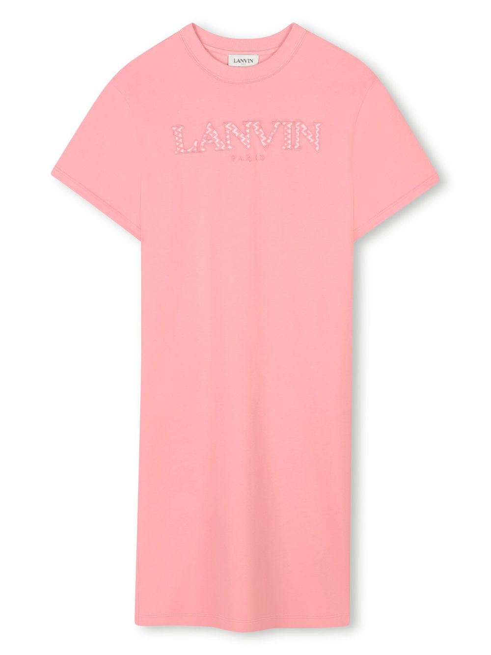 Lanvin Enfant logo-patch dress - Pink