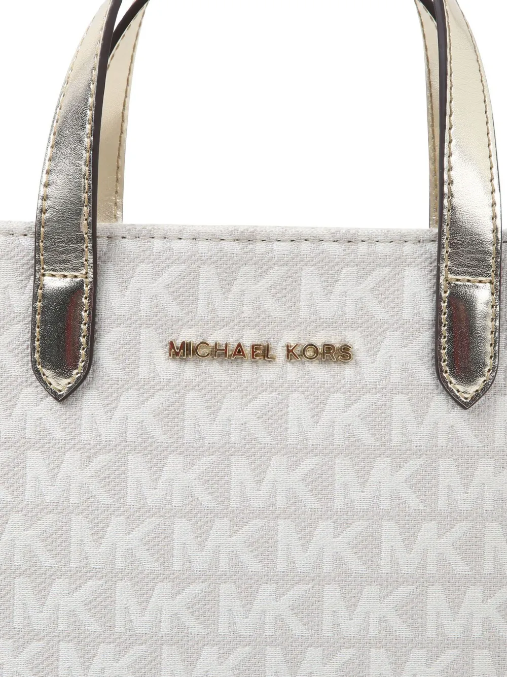 Michael Kors Kids Shopper met monogram jacquard Beige