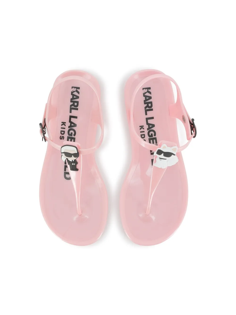 Karl Lagerfeld Kids Ikonik Karl-patch sandals Pink