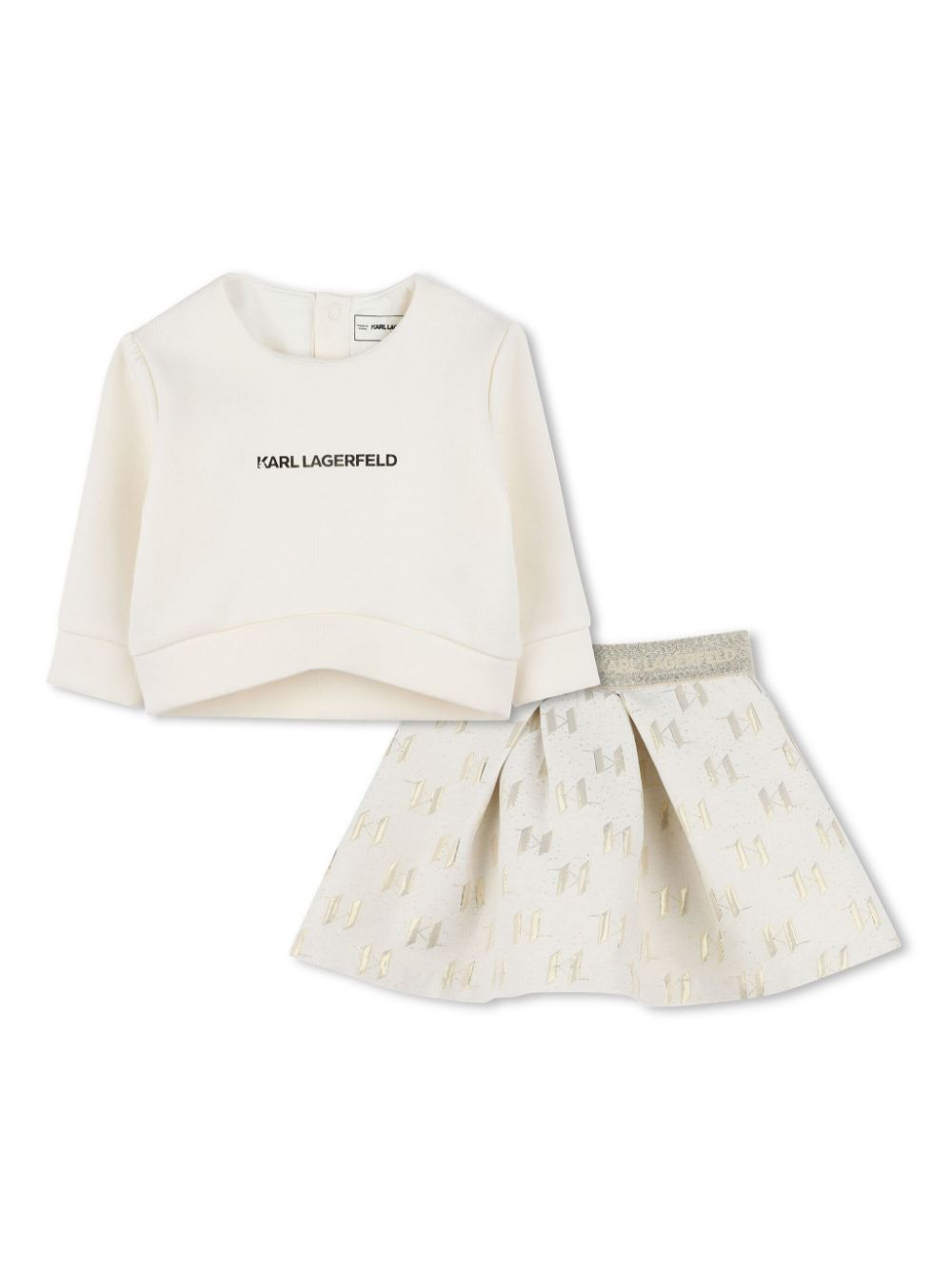 Karl Lagerfeld Kids jersey skirt (set of two) - Neutrals