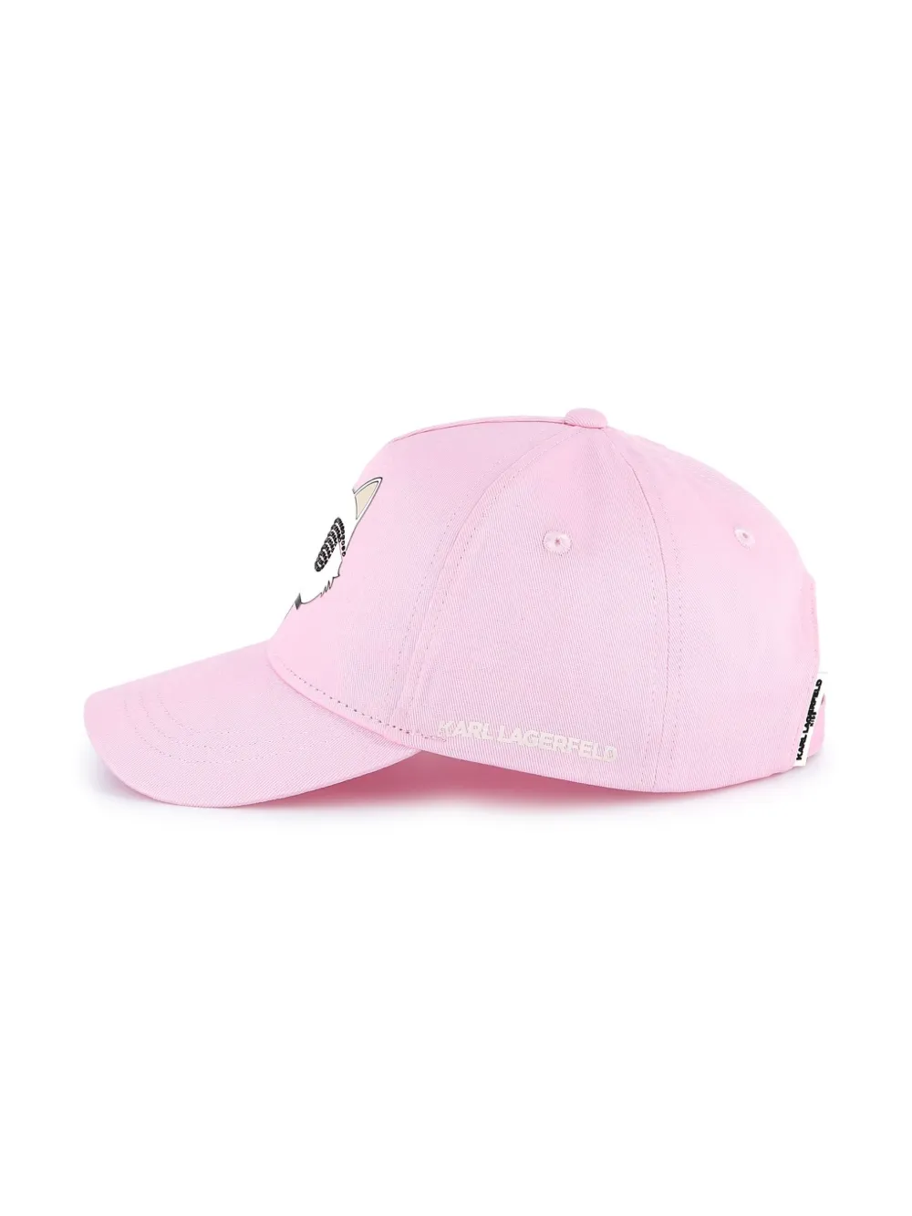 Karl Lagerfeld Kids Katoenen pet met logoprint Roze