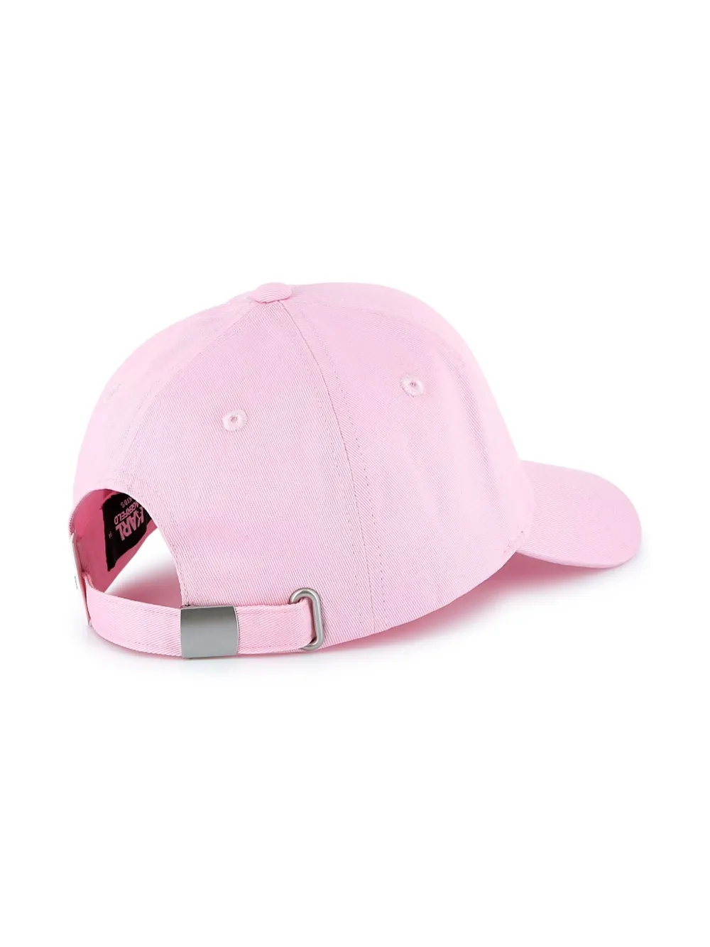 Karl Lagerfeld Kids Katoenen pet met logoprint - Roze