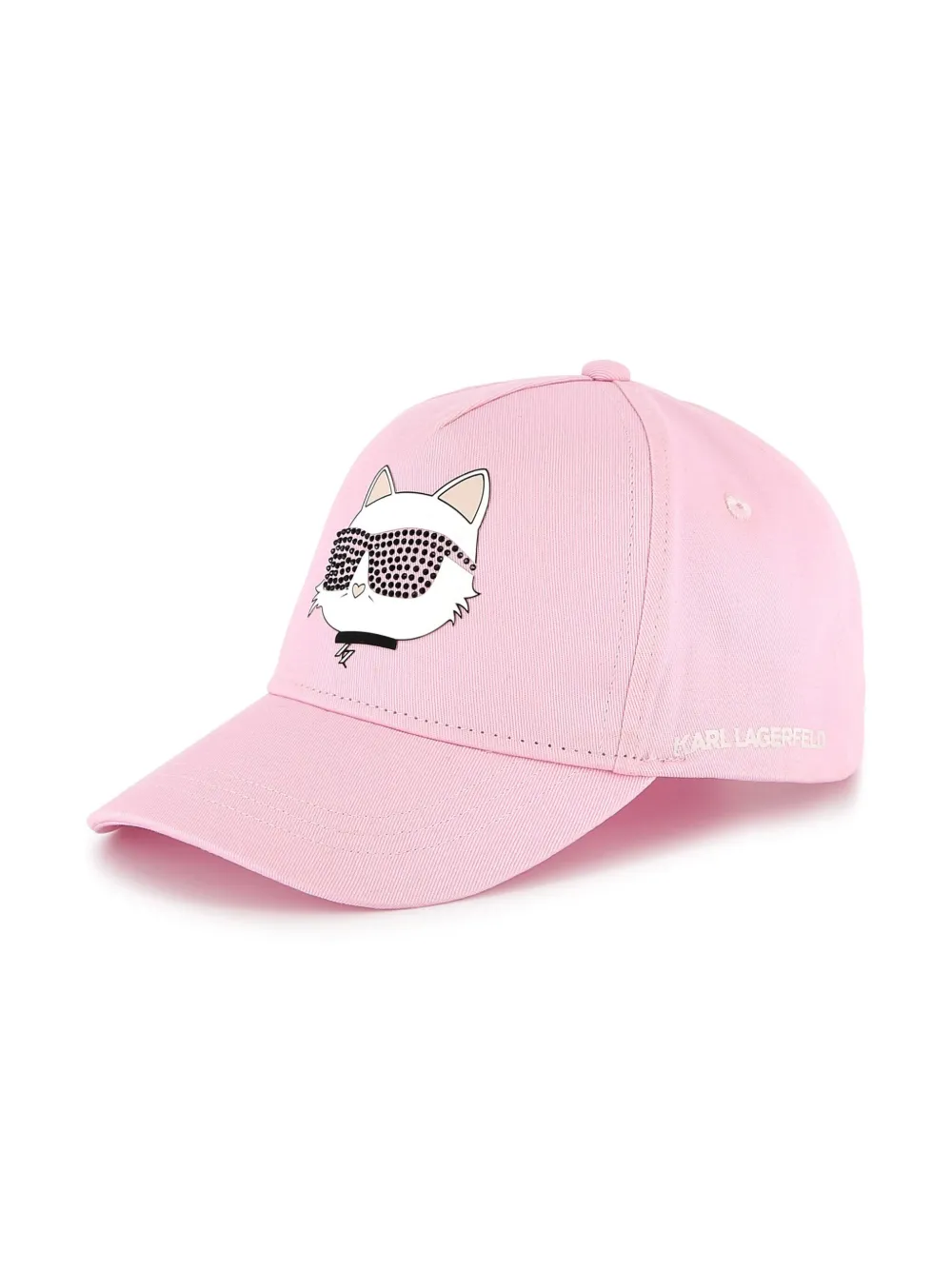 Karl Lagerfeld Kids Katoenen pet met logoprint Roze