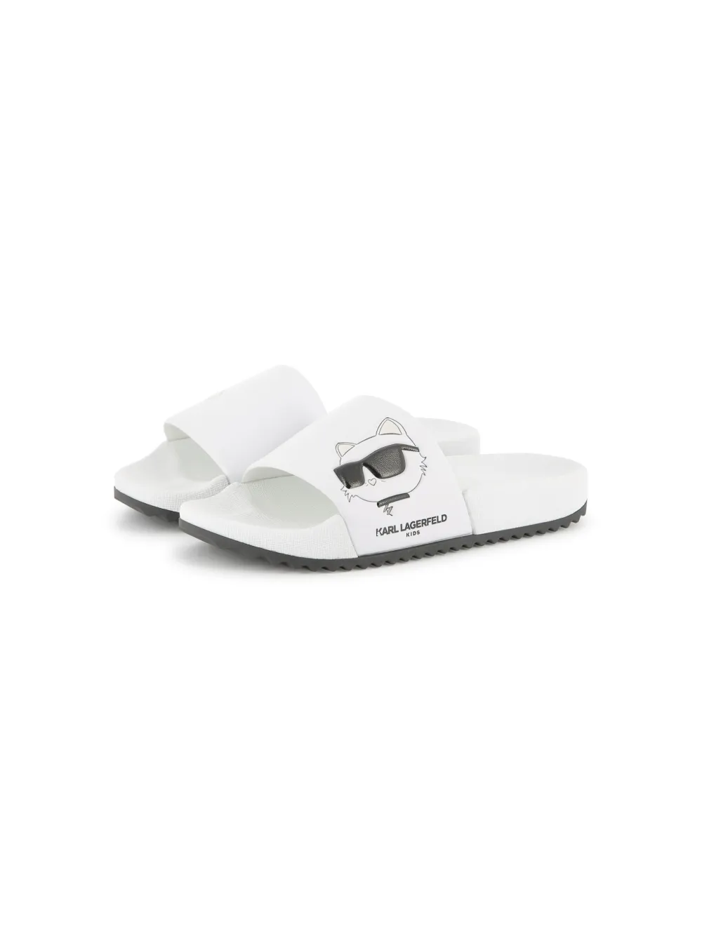 Karl Lagerfeld Kids Choupette-print flip flops White