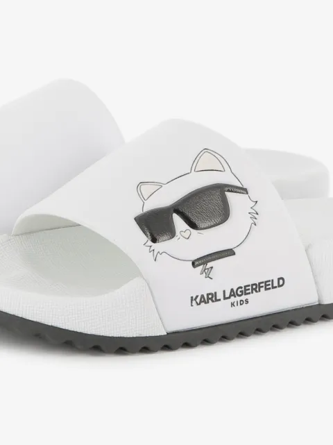 Karl Lagerfeld Kids 슈페트 프린트 플립 플랍