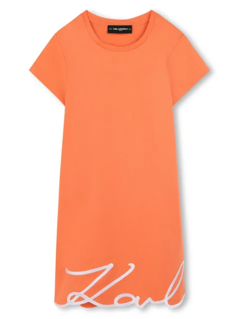 Karl Lagerfeld Kids logo-embroidered dress