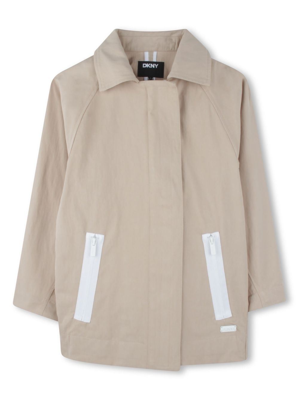 Dkny Kids concealed-fastening coat - Neutrals