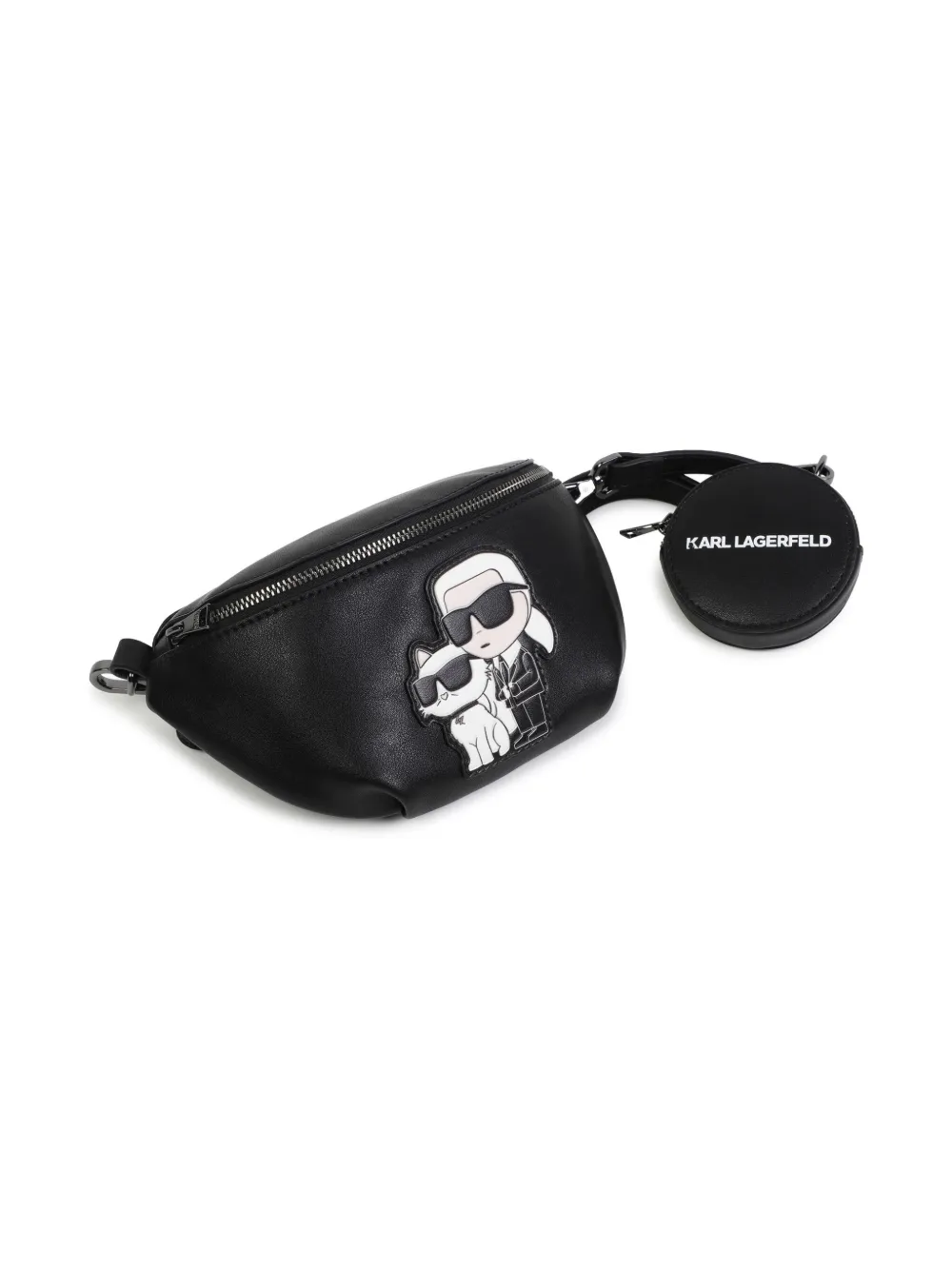 Karl Lagerfeld Kids Ikon Karl & Choupette heuptas met applicatie Zwart